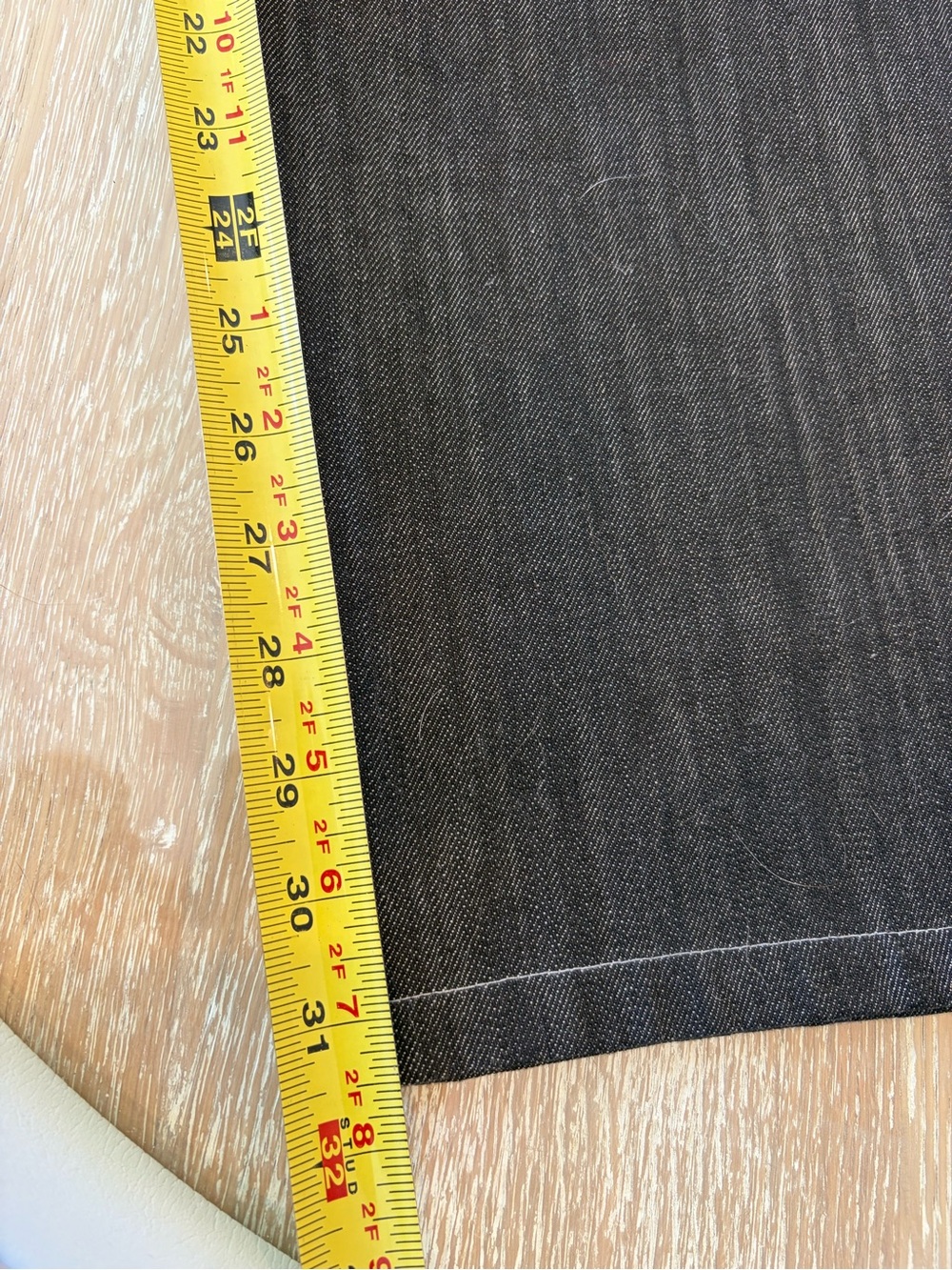 Dark Gray Pinstripe Denim Blazer and Matching Pants - Picture 3 of 3